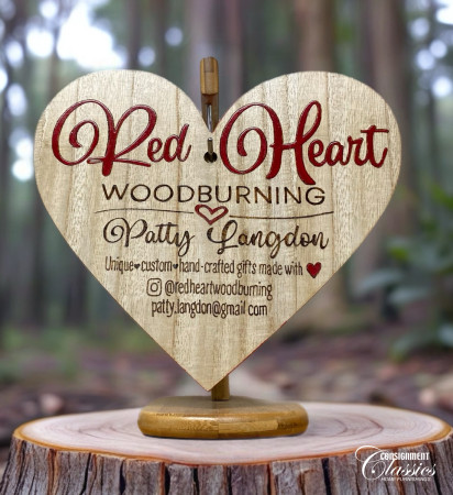 Red Heart Woodburning