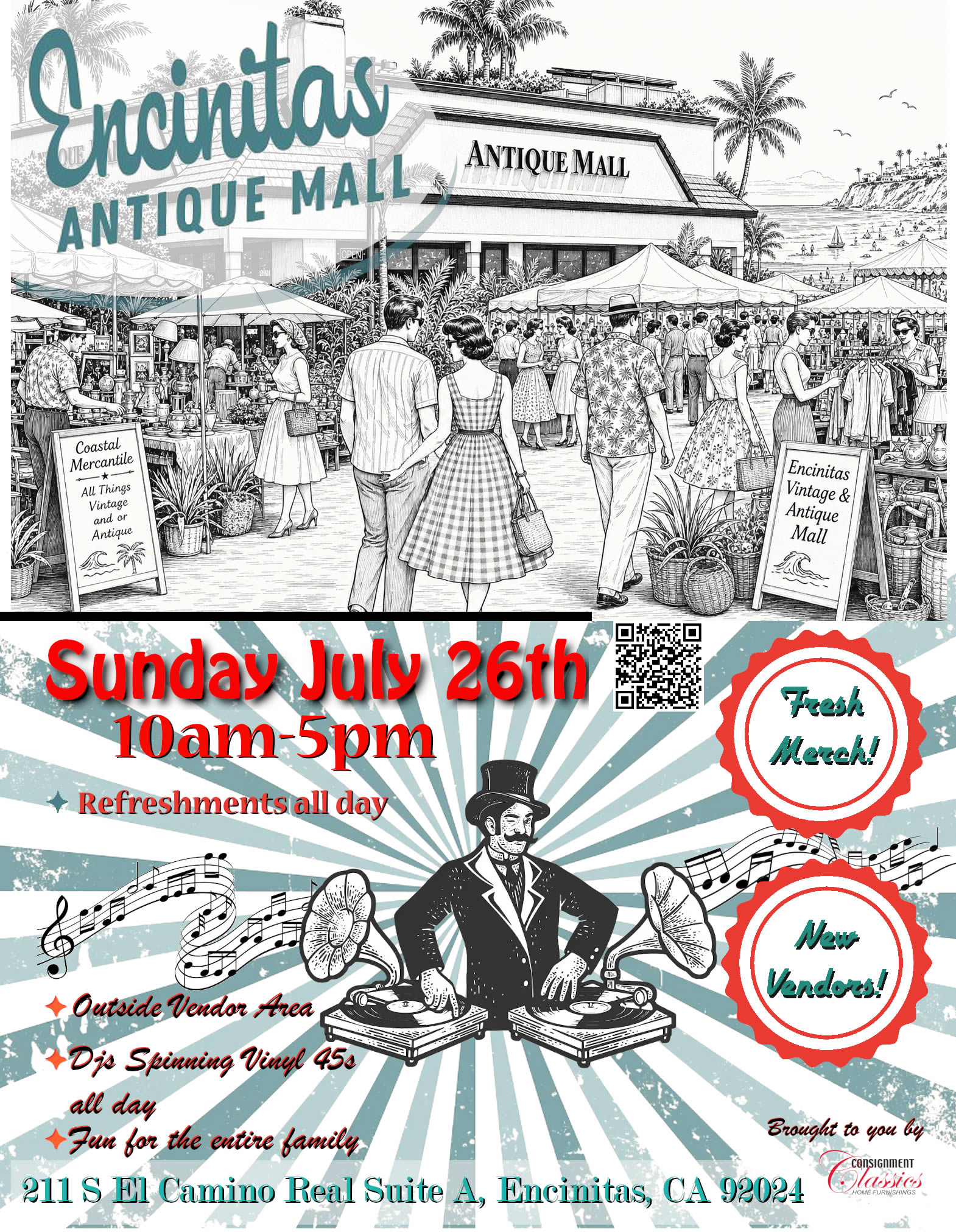 Pop Up Market at Encinitas Antique Mall - Sunday, July 26th, 2026