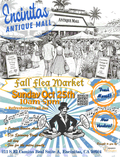 Pop Up Market at Encinitas Antique Mall - Sunday, October 25, 2026
