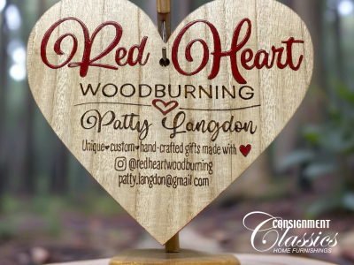 Red Heart Woodburning